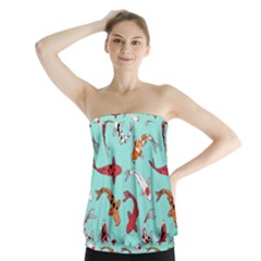 Pattern With Koi Fishes Strapless Top by Ket1n9