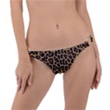 Tiger Skin Art Pattern Ring Detail Bikini Bottoms View1