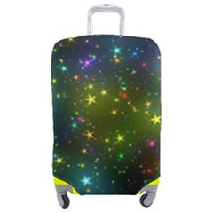 Stars Coloured Lights Background Luggage Cover (medium) by Loisa77