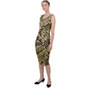 Yellow Snake Skin Pattern Sleeveless Pencil Dress View2