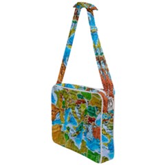 World Map Cross Body Office Bag by Ket1n9