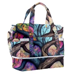 Tree Colourful Sports Shoulder Bag With Shoes Compartment by Ndabl3x