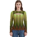 Zig Zag Chevron Classic Pattern Women s Cut Out Long Sleeve T-Shirt View1