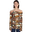 Autumn Leaf Mosaic Seamless Off Shoulder Long Sleeve Top View1