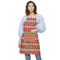 Christmas-papers-red-and-green Pocket Apron by Bedest