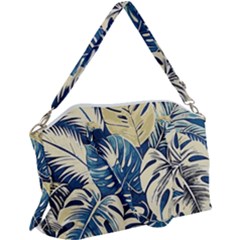 Abstract Art Tropical Leaves Canvas Crossbody Bag by Valentinaart