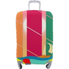 Digital Graphic Clip Art Beach Luggage Cover (large)