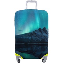 Aurora Borealis Mountain Reflection Luggage Cover (large)