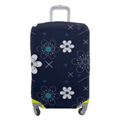 Blue Background Abstract Seamless Luggage Cover (small) by Loisa77