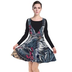 Dragon Snake Legend Japanese Mythology Plunge Pinafore Dress