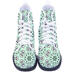 Texture Dots Pattern Women s High-top Canvas Sneakers