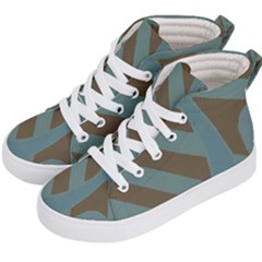 Earthbound Geometry Print Kids  Hi-top Skate Sneakers