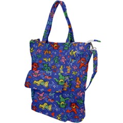 Grateful Dead Dancing Bears Pattern Shoulder Tote Bag by Salmanaz77