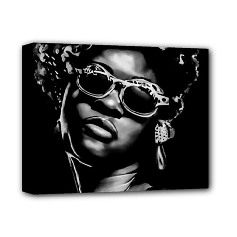 Afro Beauty Woman Portrait (ai+human) Deluxe Canvas 14  X 11  (stretched) by dflcprintsclothing