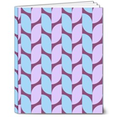 Purple Blue Pattern 8  X 10  Hardcover Notebook by ytdream