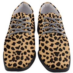 Leopard Skin Pattern Women Heeled Oxford Shoes by Bedest