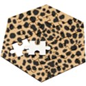 Leopard Skin Pattern Wooden Puzzle Hexagon View3