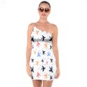 Cute airplanes planes One Shoulder Ring Trim Bodycon Dress View1