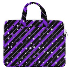Christmas Paper Star Texture Macbook Pro 15  Double Pocket Laptop Bag  by Ket1n9