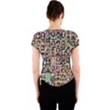 Spanish Gothic Girls Pattern Crew Neck Crop Top View2