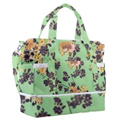 Retro 1880s Flowers Pattern 24 Sports Shoulder Bag With Shoes Compartment by violetheavensky