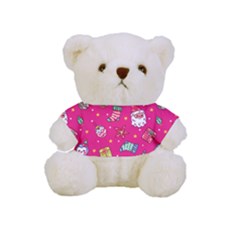 Cute Pink Christmas Pattern Full Print Cuddly Teddy Bear by designsbymallika