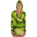 Kiwi Fruits, Close-up, Exotic Fruit Long Sleeve Hooded T-shirt View1