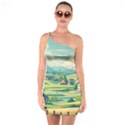 Countryside Meadow Rural Bloom One Shoulder Ring Trim Bodycon Dress View1