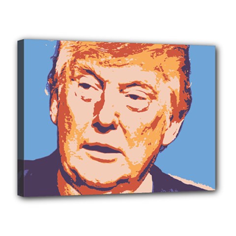 Orange Donald Trump Canvas 16  X 12  (stretched) by vintagetrump