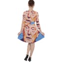 Orange Donald Trump Quarter Sleeve Ruffle Waist Dress View2