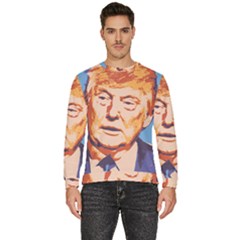 Orange Donald Trump Men s Fleece Sweatshirt by vintagetrump