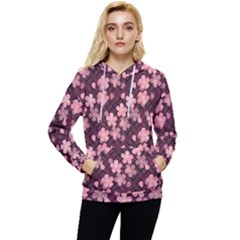 Cherry Blossoms Japanese Women s Lightweight Drawstring Hoodie