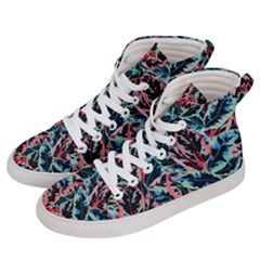 Leaves Pattern Patterns Colorful Men s Hi-top Skate Sneakers