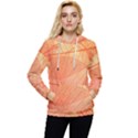 Abstract Texture Of Colorful Bright Pattern Of Transparent Leaves Of Orange And Yellow Color Women s Lightweight Drawstring Hoodie View1