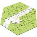 A Minimalist Pattern With Simple Lines And Shapes, Creating A Clean And Modern Aesthetic 02 Wooden Puzzle Hexagon View3