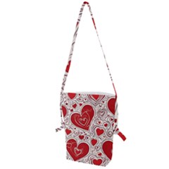 Be My Valentine Folding Shoulder Bag by pollyparadiseartshop