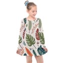 Leaves Autumn Kids  Long Sleeve Dress View1