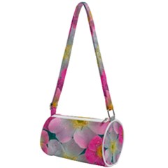 Pink Neon Flowers Flower Mini Cylinder Bag by Cemarart