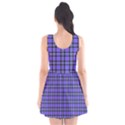 Blue Tartan Plaid 1 Scoop Neck Skater Dress View2