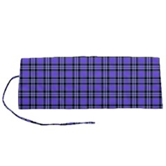 Blue Tartan Plaid 1 Roll Up Canvas Pencil Holder (s) by dressshop