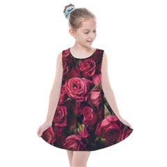 Floral Buds Of Roses Beautiful Flowers Kids  Summer Dress