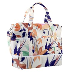 Abstract Floral Background Sports Shoulder Bag With Shoes Compartment by kyorashop23