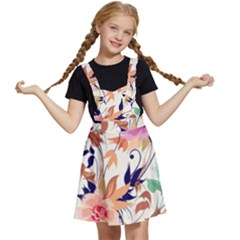 Abstract Floral Background Kids  Apron Dress