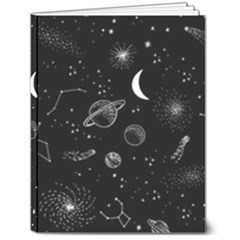 Cosmic Black Space Star 7  X 9  Softcover Notebook by Ndabl3x