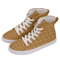 Autumn Fall Plaid Tartan 1 Men s Hi-top Skate Sneakers by dressshop