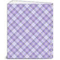 Purple Plaid Tartan 2 Diagonal 8  x 10  Hardcover Notebook View2