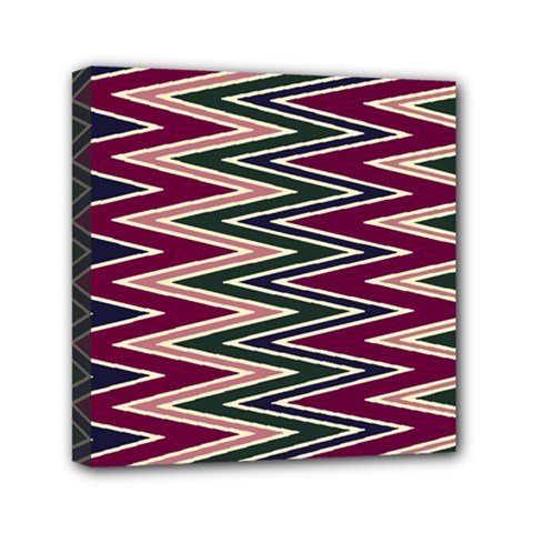 Pattern Zigzag Stripe Design Mini Canvas 6  X 6  (stretched) by Maspions