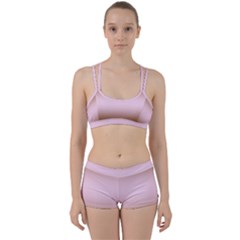 Chocolate Brown To Pink Lace Bilinear Gradient Perfect Fit Gym Set