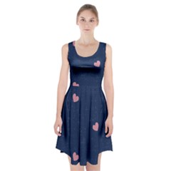 Corazones, Blue, Pattern Racerback Midi Dress