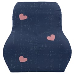 Corazones, Blue, Pattern Car Seat Back Cushion  by kyorashop23